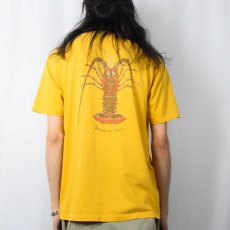 画像4: 80's USA製 "PEACE&LOVE" ロブスタープリントTシャツ XL (4)