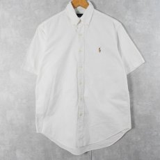 画像1: Ralph Lauren "CLASSIC FIT" ロゴ刺繍 コットンボタンダウンシャツ M (1)
