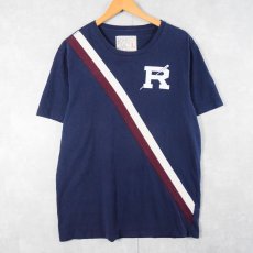 画像1: Ralph Lauren RUGBY ラインデザイン Tシャツ NAVY L (1)