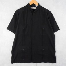 画像1: MY CUBAN STORE キューバシャツ BLACK L (1)