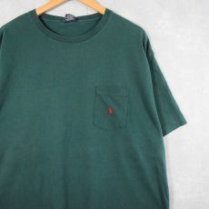 画像1: 90's POLO Ralph Lauren USA製 ロゴ刺繍 ポケットTシャツ XL (1)