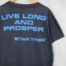 画像2: 90's STAR TREK USA製 "LIVE LONGER AND PROSPER" SFテレビドラマプリントTシャツ L (2)