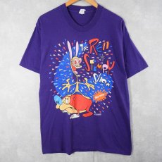 画像1: 90's The Ren and Stimpy Show USA製 ニコロデオン キャラクタープリントTシャツ L (1)