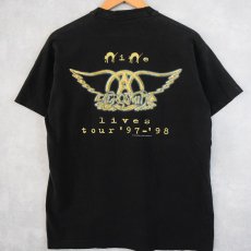 画像2: 90's AEROSMITH CANADA製 ロックバンドプリントTシャツ BLACK L (2)