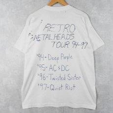 画像2: 90's CANADA製 "RETRO METALHEADS TOUR 94-97" ハンドペイント バンドTシャツ XL (2)