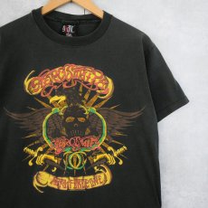 画像1: 90's AEROSMITH USA製 ロックバンドツアープリントTシャツ BLACK L (1)