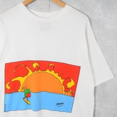 画像1: 80's PETER MAX アートプリントTシャツ XL (1)