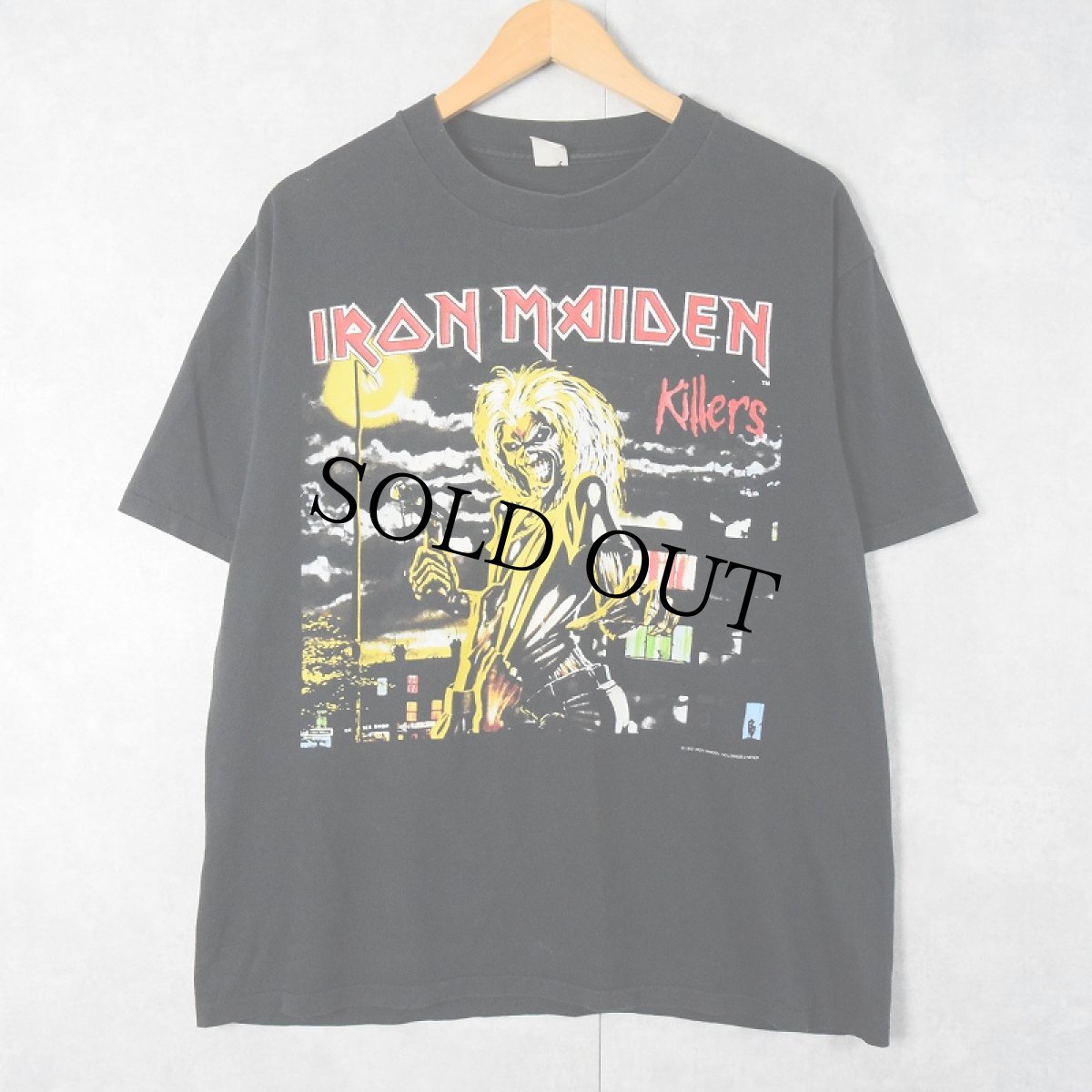 画像1: 90's IRON MAIDEN "Killers" ヘヴィメタルバンド アルバムプリントTシャツ BLACK L (1)