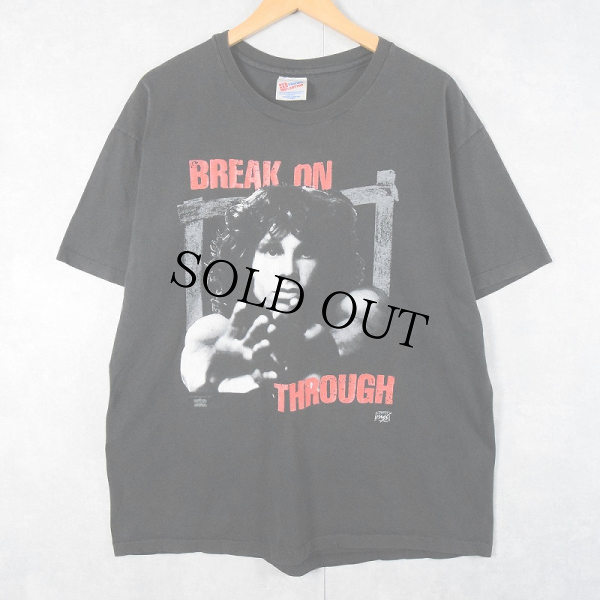 画像1: 90's The Doors USA製 "Break On Through" ロックバンド プリントTシャツ BLACK XL (1)