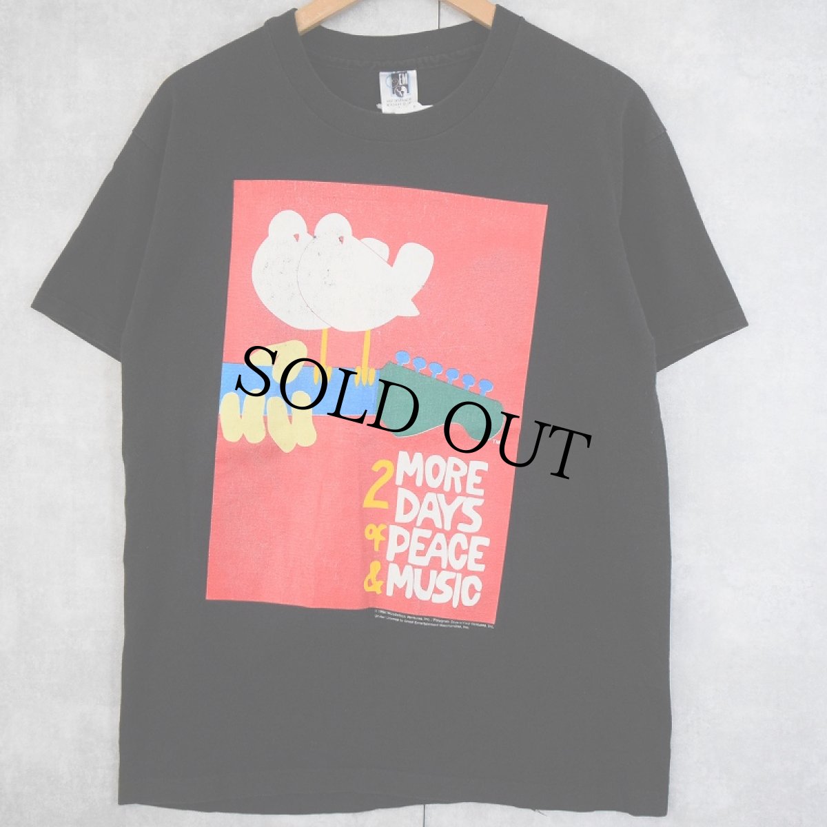 画像1: 1994 WOODSTOCK USA製 ロックフェスティバルTシャツ BLACK L (1)