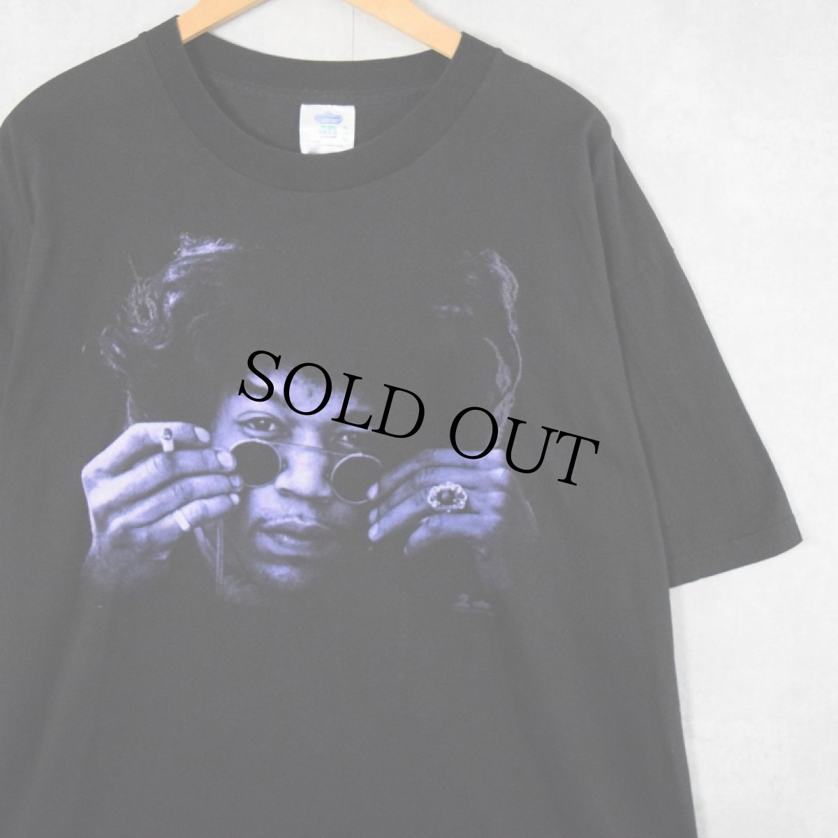 画像1: 90's Jimi Hendrix USA製 ミュージシャンプリントTシャツ BLACK XL (1)