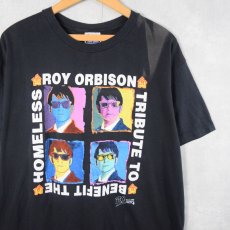 画像1: 90's ROY ORBISON USA製 ロカビリーミュージシャンプリントTシャツ BLACK XL (1)