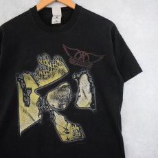 画像1: 90's AEROSMITH CANADA製 ロックバンドプリントTシャツ BLACK L (1)