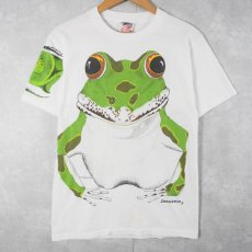 画像1: 80's Zoosloose "LEOPARD FROG" カエルプリントTシャツ M (1)