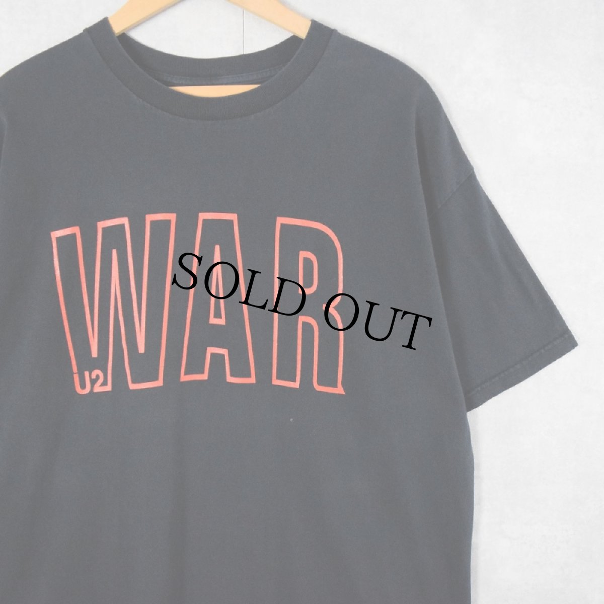 画像1: U2 "WAR TOUR" ロックバンドツアーTシャツ BLACK (1)