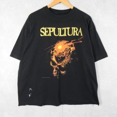 画像1: SEPULTURA ヘヴィメタル・バンド プリントTシャツ BLACK (1)