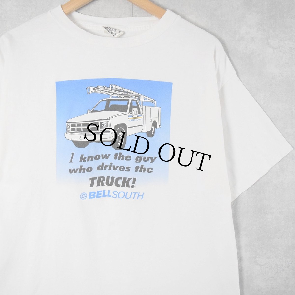 画像1: 90's "BELLSOUTH" トラックプリントTシャツ XL (1)