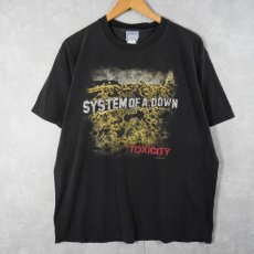 画像1: SYSTEM OF A DOWN ニュー・メタルバンドプリントTシャツ BLACK XL (1)