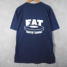 画像2: 2000's Strung Out "FAT WRECK CHORDS" パンクロックバンドプリントTシャツ NAVY XL (2)