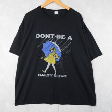 画像1: Morton Salt "DONT BE A SALTY BITCH" 塩メーカープリントTシャツ BLACK 3XL (1)