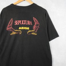 画像2: 90's SEPULTURA USA製 ヘヴィメタル・バンド プリントTシャツ BLACK XL (2)