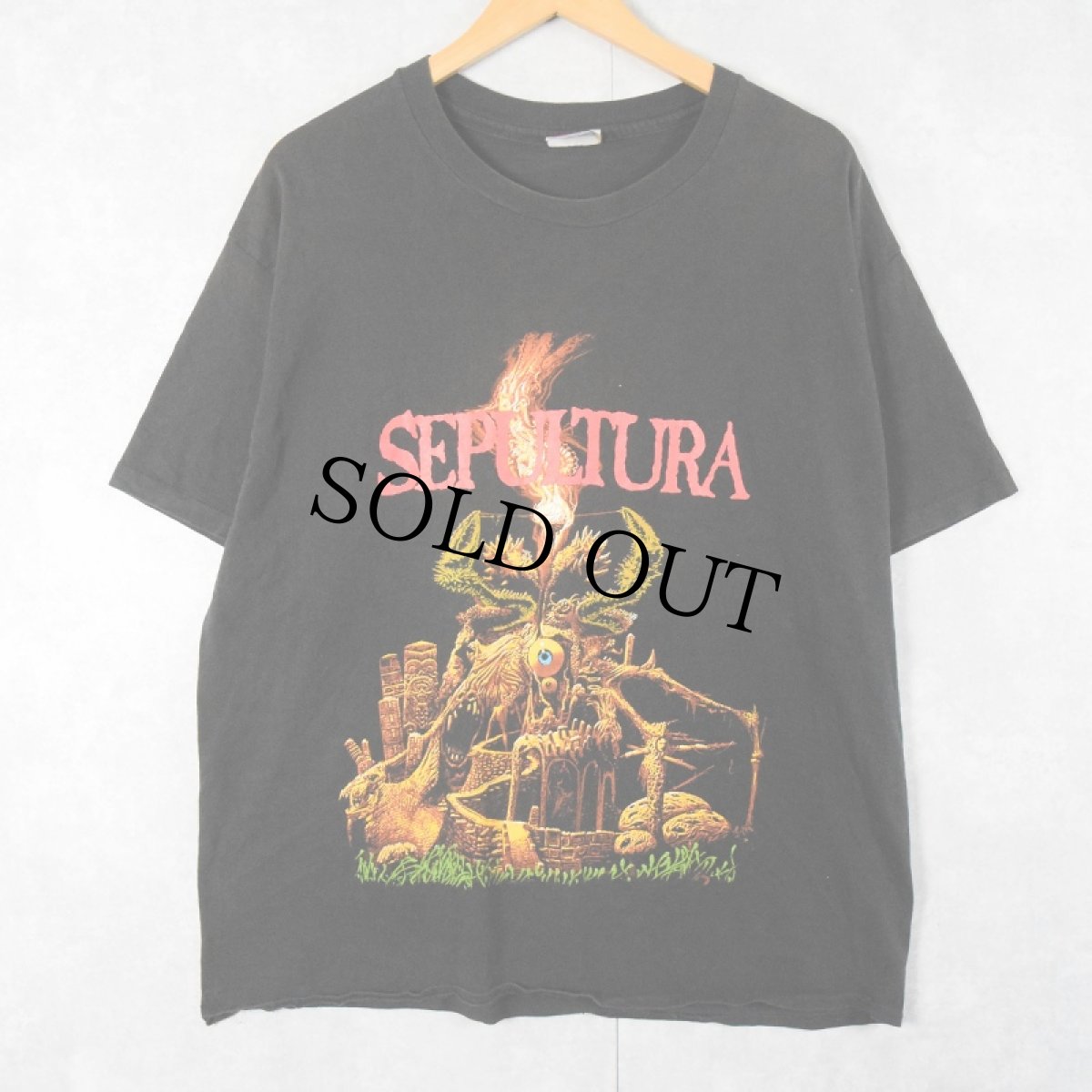 画像1: 90's SEPULTURA USA製 ヘヴィメタル・バンド プリントTシャツ BLACK XL (1)