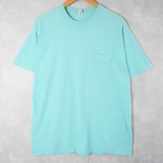 画像1: 80's FRUIT OF THE LOOM USA製 無地ポケットTシャツ XL (1)