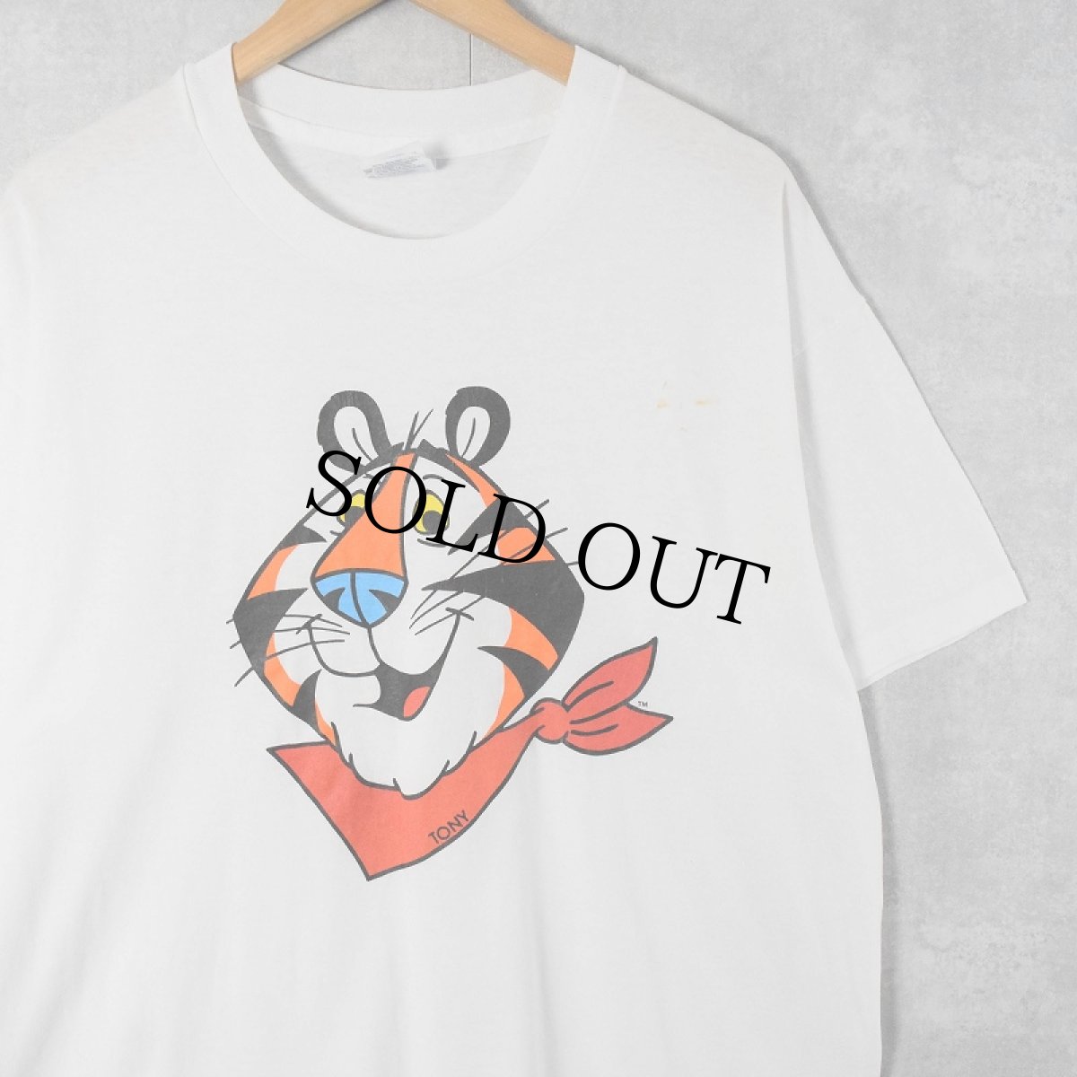 画像1: 90's Kellogg's USA製 "Tony the Tiger" シリアル企業 キャラクタープリントTシャツ XL (1)