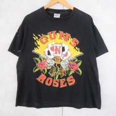 画像1: 90's GUNS ROSES "J.Gaither" USA製 ロックバンドプリントTシャツ BLACK XL (1)