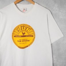 画像1: 90's SUN RECORDS USA製 レコードレーベル プリントTシャツ L (1)