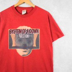 画像1: SYSTEM OF A DOWN "QUESTION!" ニュー・メタルバンド プリントTシャツ M (1)