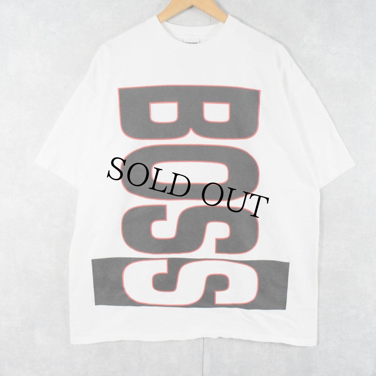 画像1: 90's BOSS USA製 ロゴプリントTシャツ XL (1)