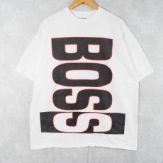 画像1: 90's BOSS USA製 ロゴプリントTシャツ XL (1)