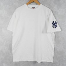 画像1: 90's New York Yankees ロゴプリントTシャツ XL (1)