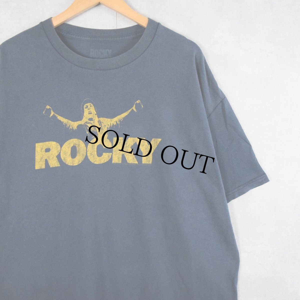 画像1: 2000's ROCKY ボクシングゲームプリントTシャツ NAVY (1)