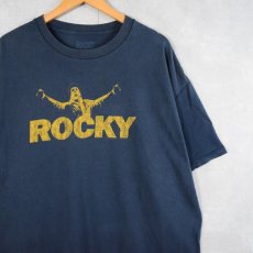 画像1: 2000's ROCKY ボクシングゲームプリントTシャツ NAVY (1)