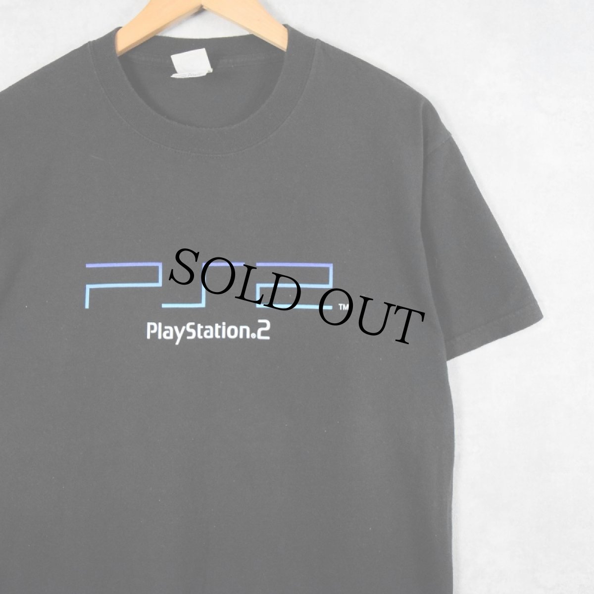 画像1: PlayStation 2 ロゴプリントTシャツ M (1)