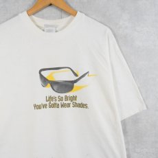 画像1: "Life's so bright You've gotta wear shades" ロックバンドパロディ 企業プリントTシャツ XL (1)