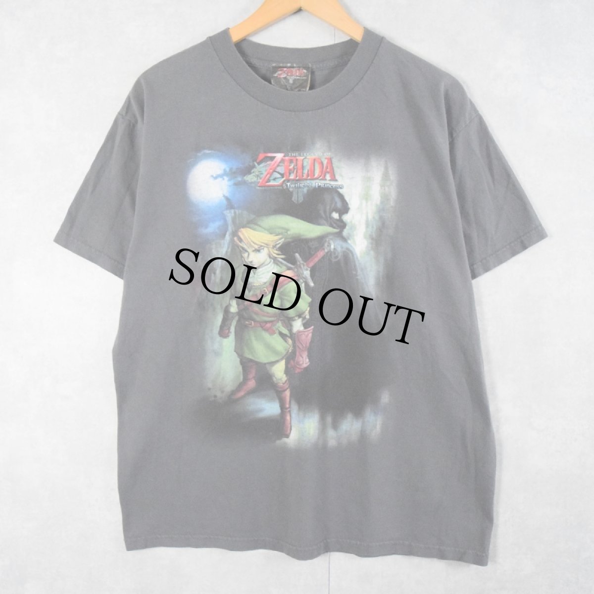 画像1: 2010 ZELDA "Twilight Princess" ゲームキャラクタープリントTシャツ L (1)