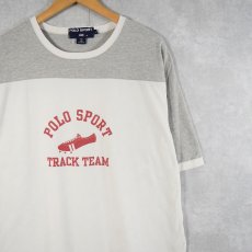 画像1: 90's POLO SPORT Ralph Lauren "TRACK TEAM" フットボールTシャツ L (1)