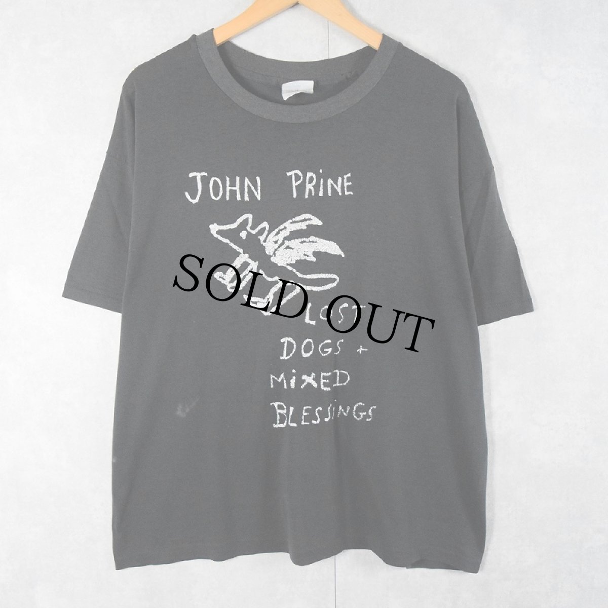 画像1: 90's John Prine USA製 "JOHN PRINE ON TOUR" シンガーソングライター ツアーTシャツ BLACK XL (1)