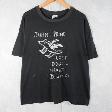 画像1: 90's John Prine USA製 "JOHN PRINE ON TOUR" シンガーソングライター ツアーTシャツ BLACK XL (1)