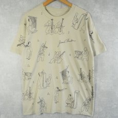 画像1: 90's James Thurber オーケストラ アートプリントTシャツ (1)