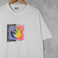 画像1: 90's NIKE 銀タグ USA製 "SIDE1" プリントTシャツ M (1)