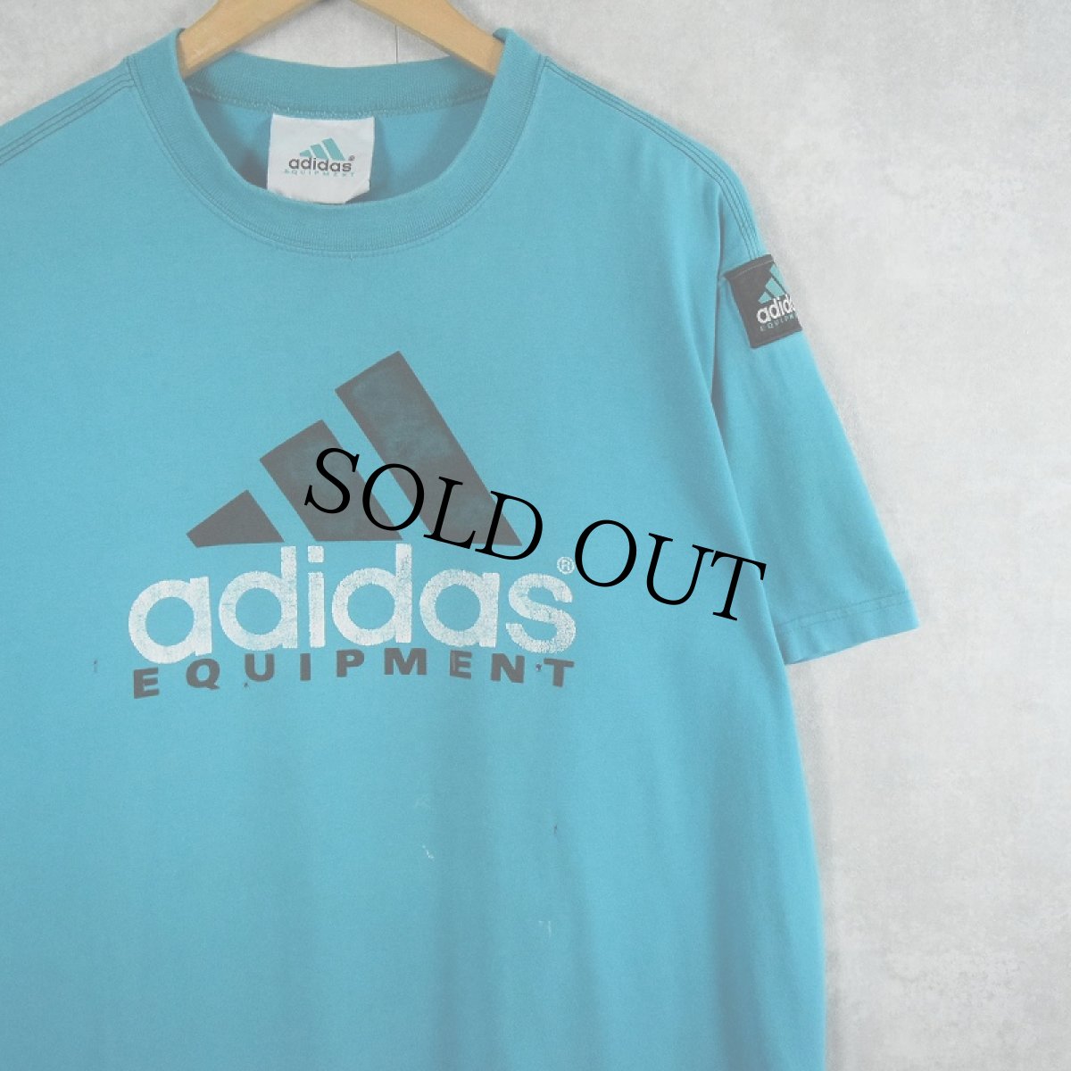 画像1: 90's adidas EQUIPMENT ロゴプリントTシャツ M (1)