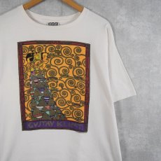 画像1: 90's Gustav Klimt USA製 "Die Erwartung" アートプリントTシャツ XL (1)