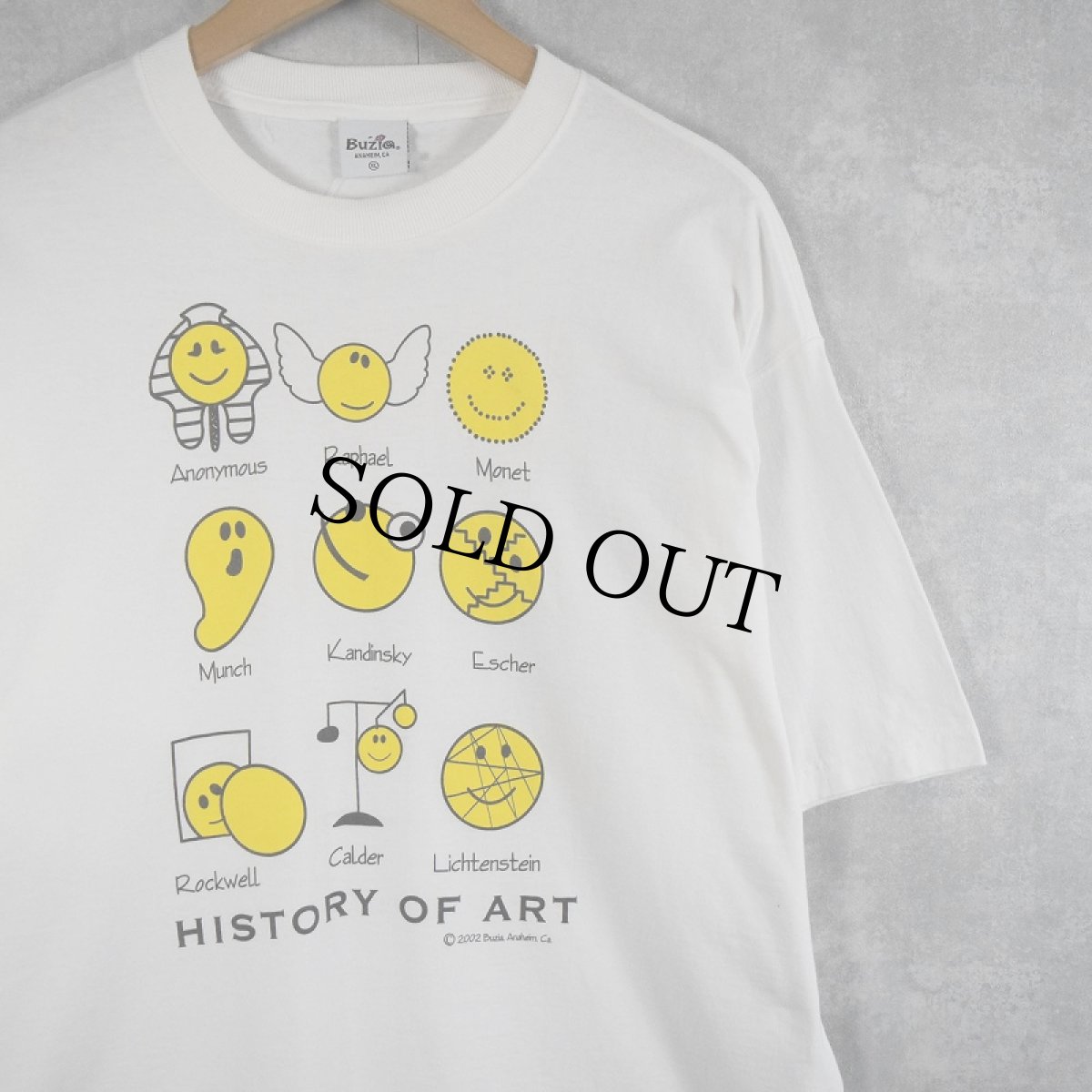 画像1: 2000's HISTORY OF ART USA製 アートプリントTシャツ XL (1)