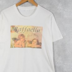 画像1: Raffaello "二人の天使" アートプリントTシャツ L (1)