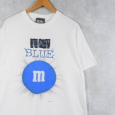 画像1: 90's m&m's チョコレートブランド ロゴプリントTシャツ (1)