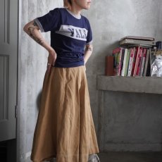 画像2: 80's Champion トリコタグ USA製 "YALE" プリントリンガーTシャツ NAVY M (2)